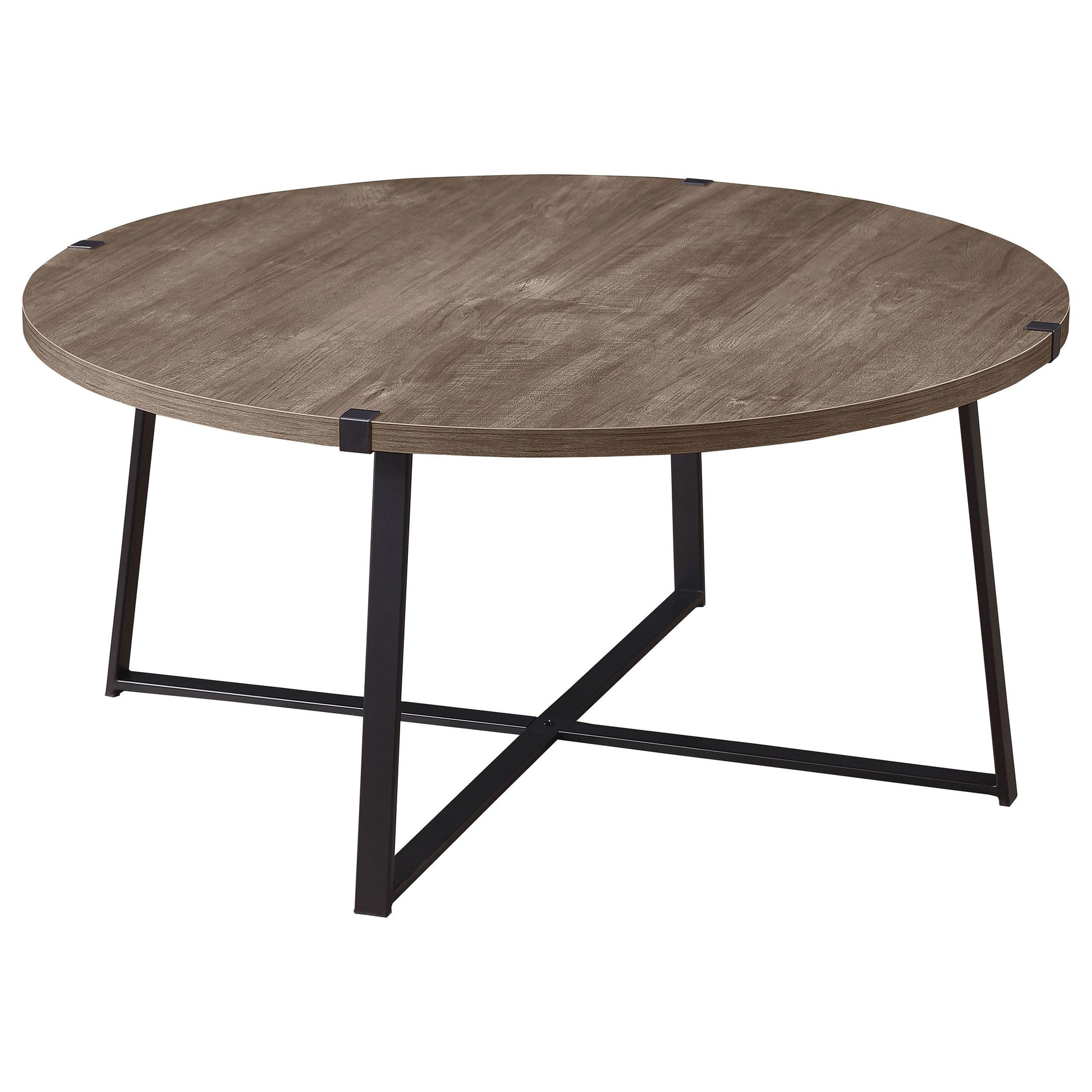 Coaster Furniture Marcus 710298 Round Engineered Wood Coffee Table - Light Brown IMAGE 1