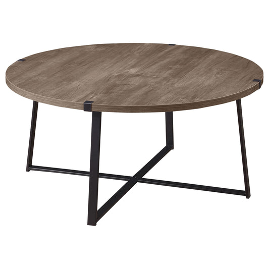 Coaster Furniture Marcus 710298 Round Engineered Wood Coffee Table - Light Brown IMAGE 1