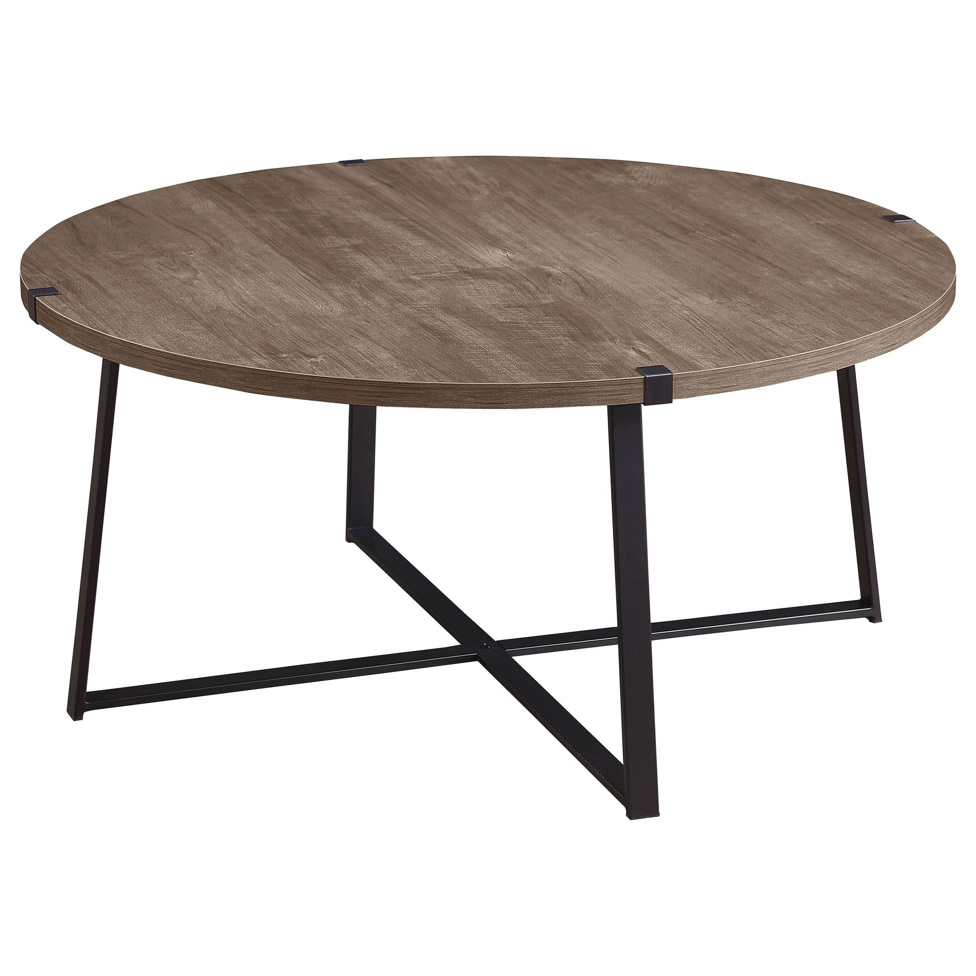 Coaster Furniture Marcus 710298 Round Engineered Wood Coffee Table - Light Brown IMAGE 4