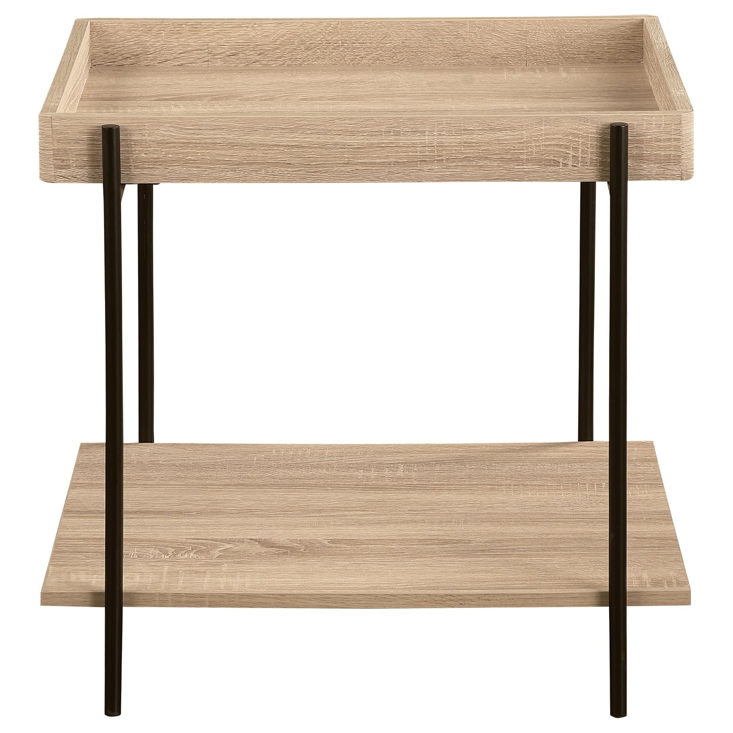 Coaster Furniture Fallon 710307 Square Engineered Wood End Table - Light Brown IMAGE 3