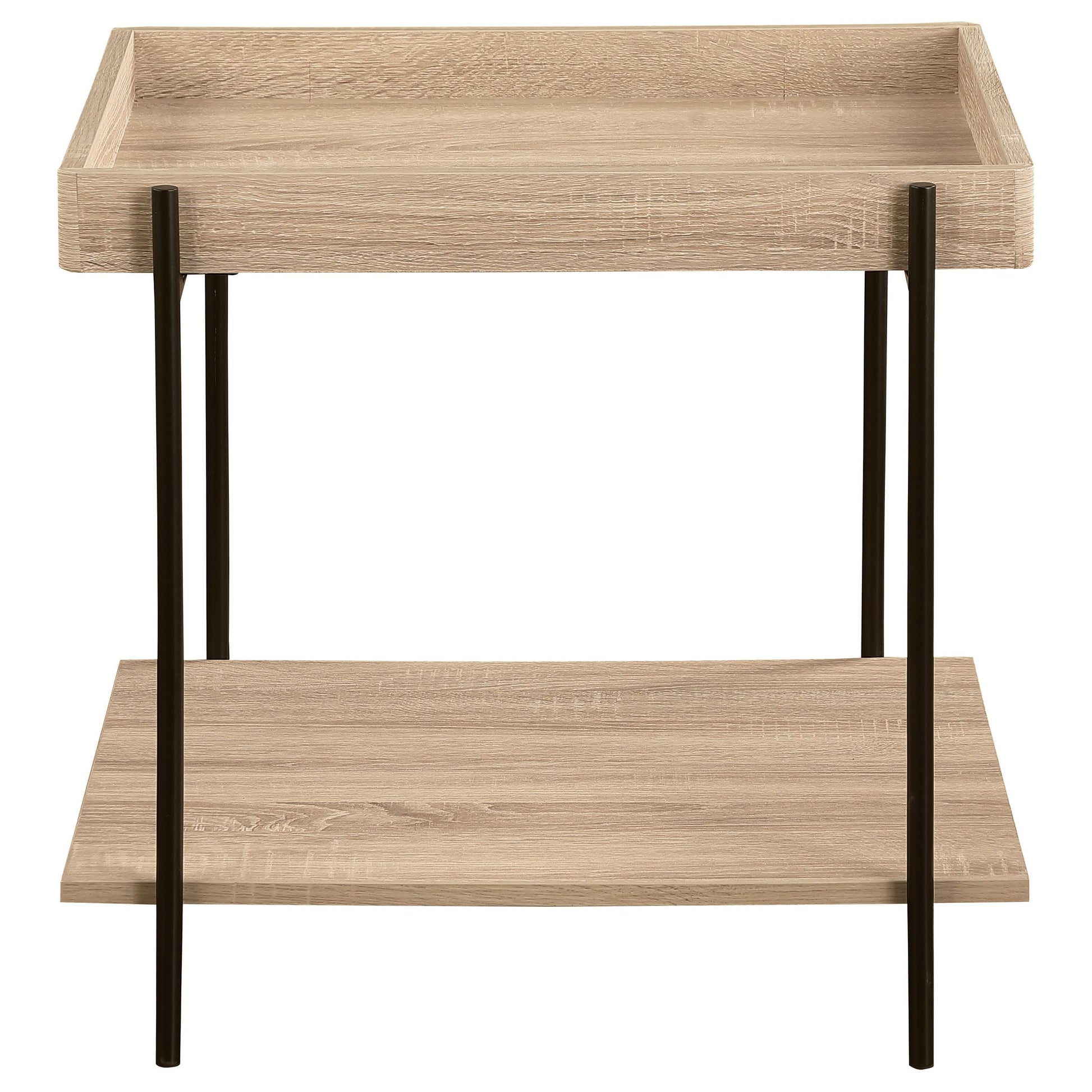 Coaster Furniture Fallon 710307 Square Engineered Wood End Table - Light Brown IMAGE 3