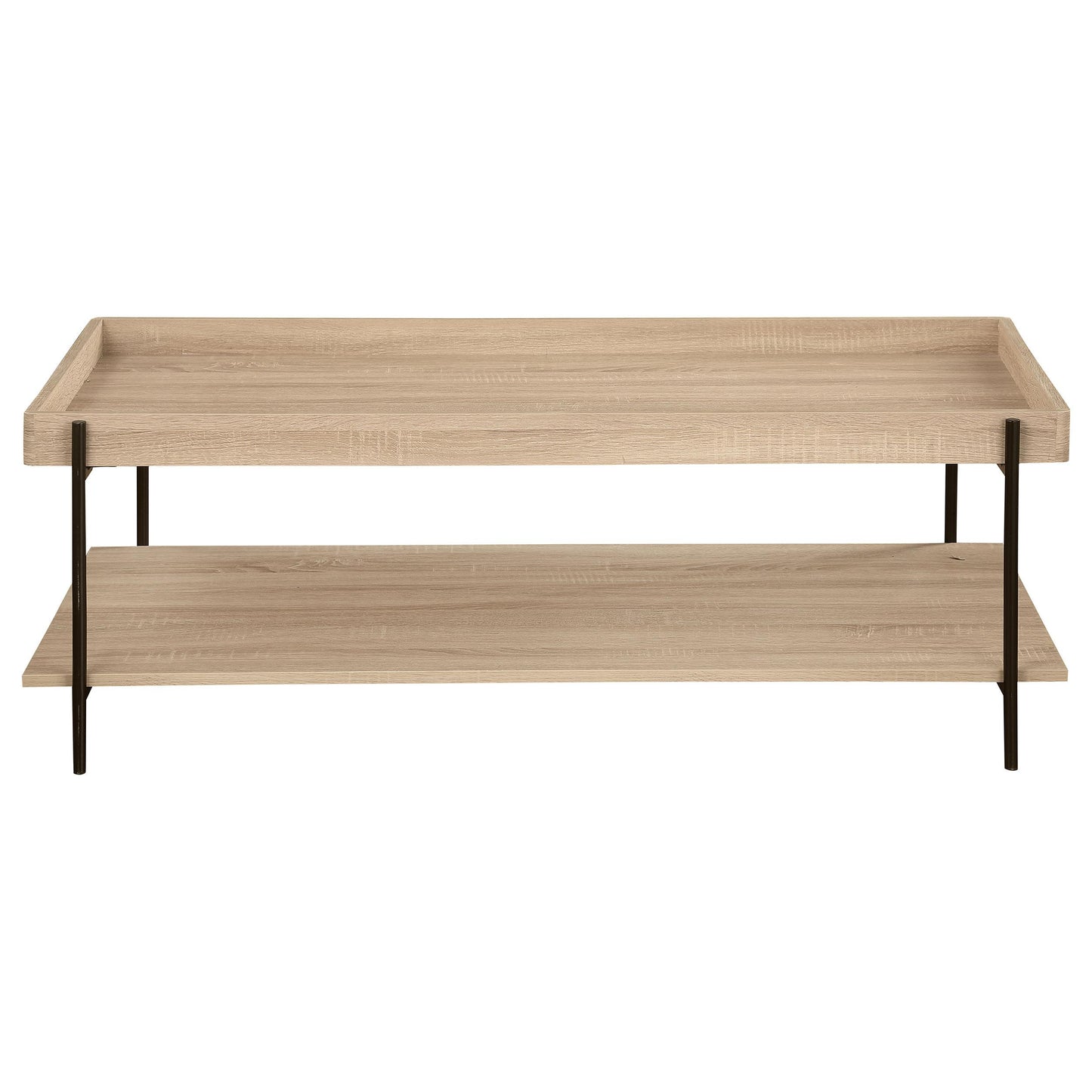 Coaster Furniture Fallon 710308 Rectangular Engineered Wood Coffee Table - Light Brown IMAGE 3