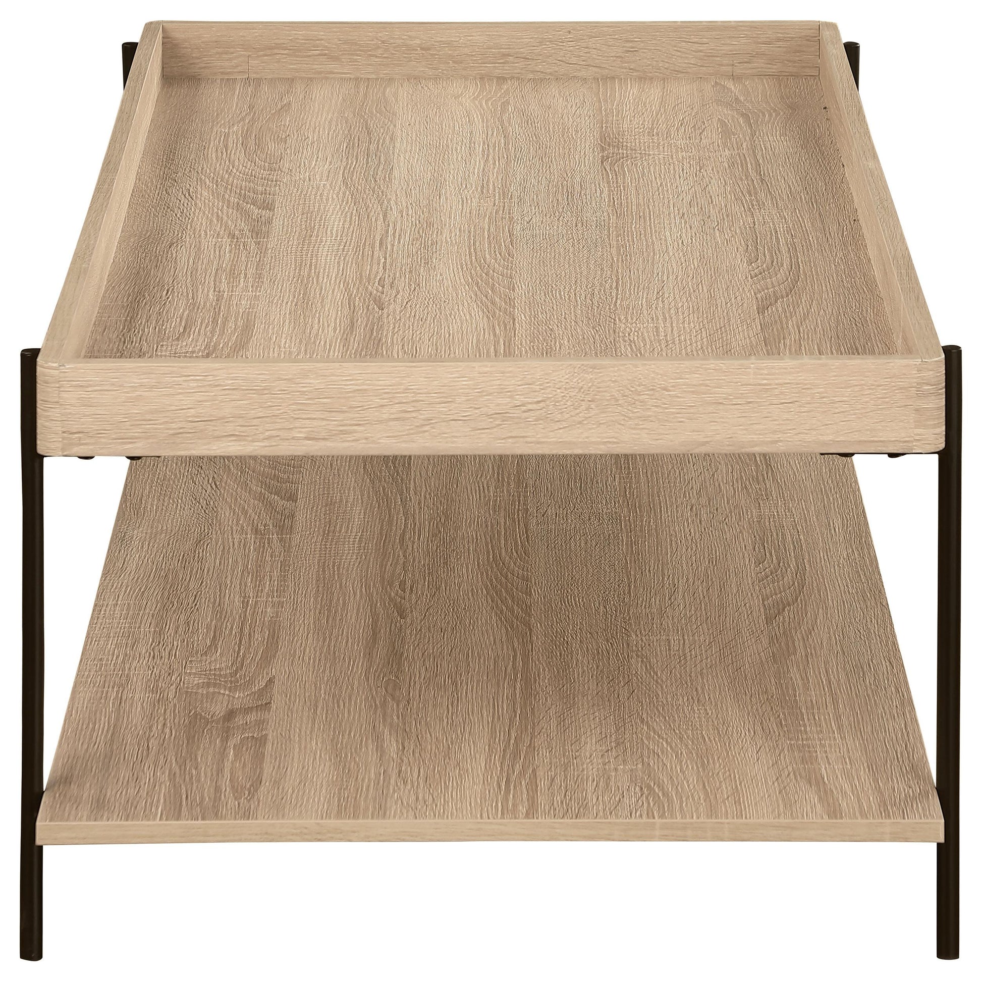 Coaster Furniture Fallon 710308 Rectangular Engineered Wood Coffee Table - Light Brown IMAGE 5