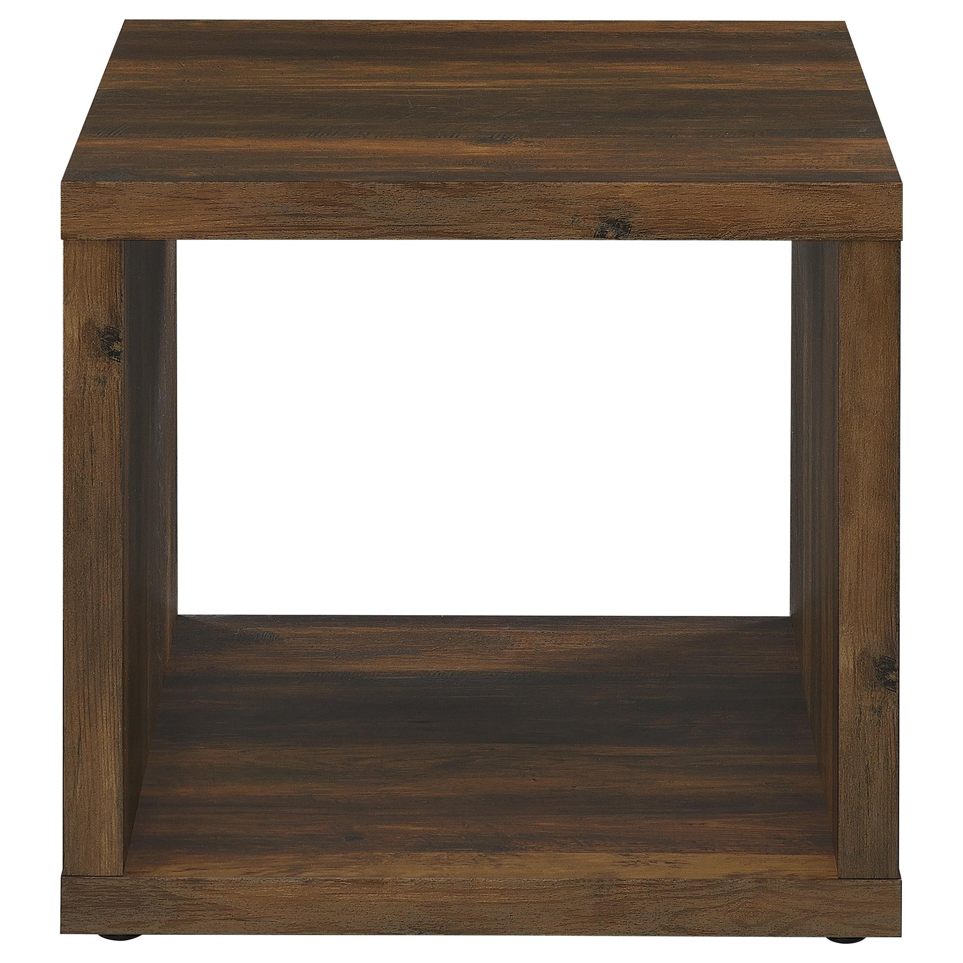  Coaster Furniture Frisco 710507 Square Engineered Wood Side End Table - Dark Pine IMAGE 3