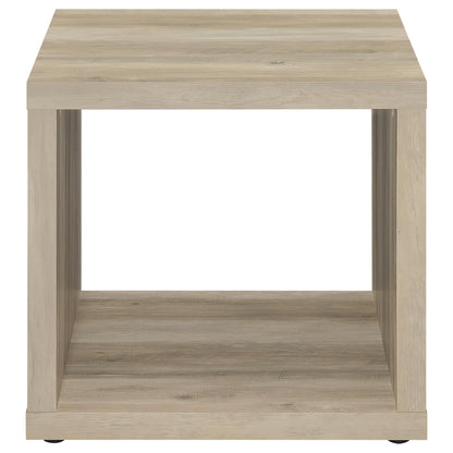 Coaster Furniture Frisco 710517 Square Engineered Wood Side End Table - Distressed Pine IMAGE 3