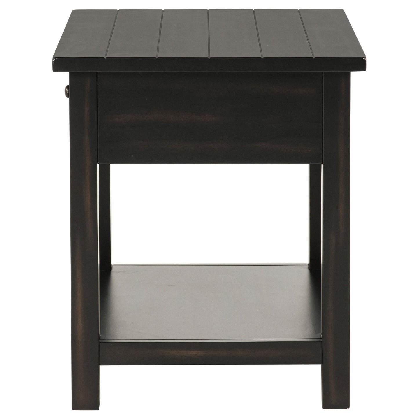 Coaster Furniture Payne 710567 1-Drawer Wood End Table with Shelf - Distressed Java IMAGE 5