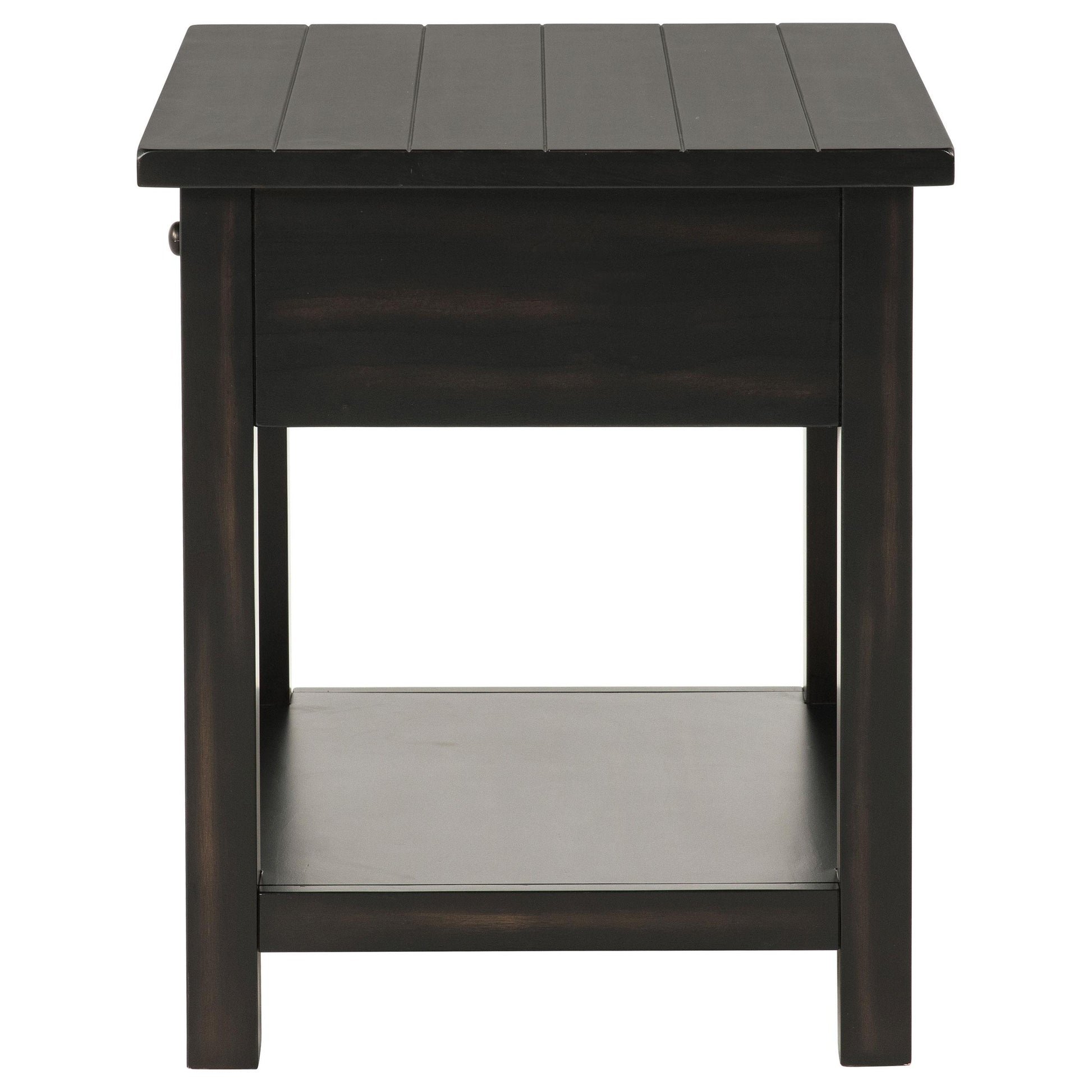 Coaster Furniture Payne 710567 1-Drawer Wood End Table with Shelf - Distressed Java IMAGE 5