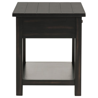 Coaster Furniture Payne 710567 1-Drawer Wood End Table with Shelf - Distressed Java IMAGE 6