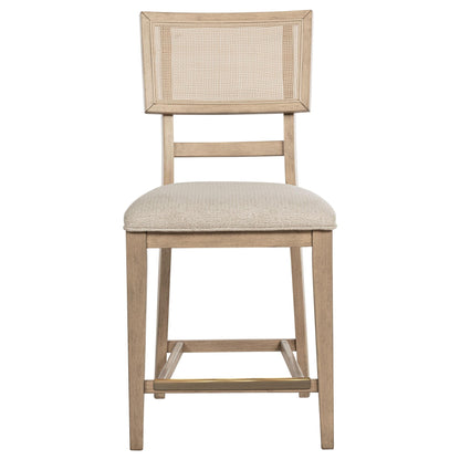  Coaster Furniture Kailani 109389 Rattan Cane Counter Side Chair - Beige Oak IMAGE 3