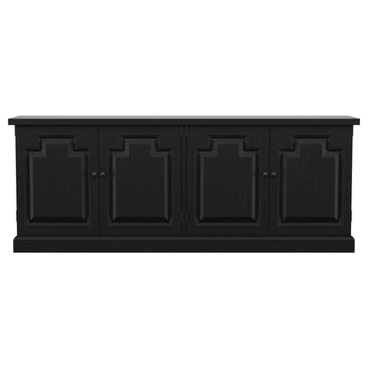  Coaster Furniture Florence 115535 4-door Dining Sideboard Buffet - Distressed Black IMAGE 3