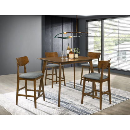  Coaster Furniture Robbie 150628 5-piece 47-inch Counter Height Dining Set - Walnut IMAGE 1