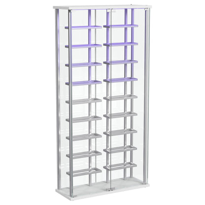 Coaster Furniture Montara 182037 Tempered Glass Wine Storage LED Curio Cabinet - Chrome IMAGE 11