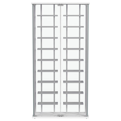 Coaster Furniture Montara 182037 Tempered Glass Wine Storage LED Curio Cabinet - Chrome IMAGE 12