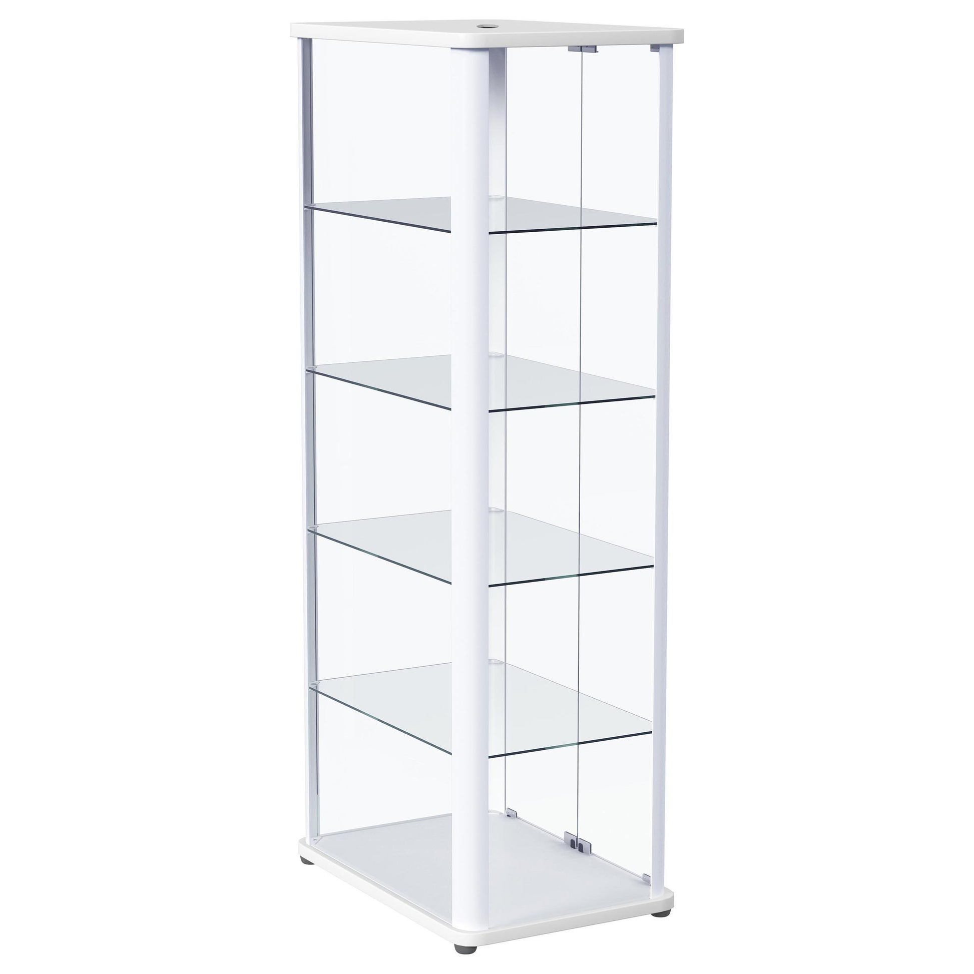 Coaster Furniture Aero 950399 5-shelf Display Curio Cabinet with LED Lighting - White IMAGE 10