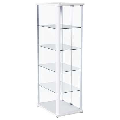 Coaster Furniture Aero 950399 5-shelf Display Curio Cabinet with LED Lighting - White IMAGE 10