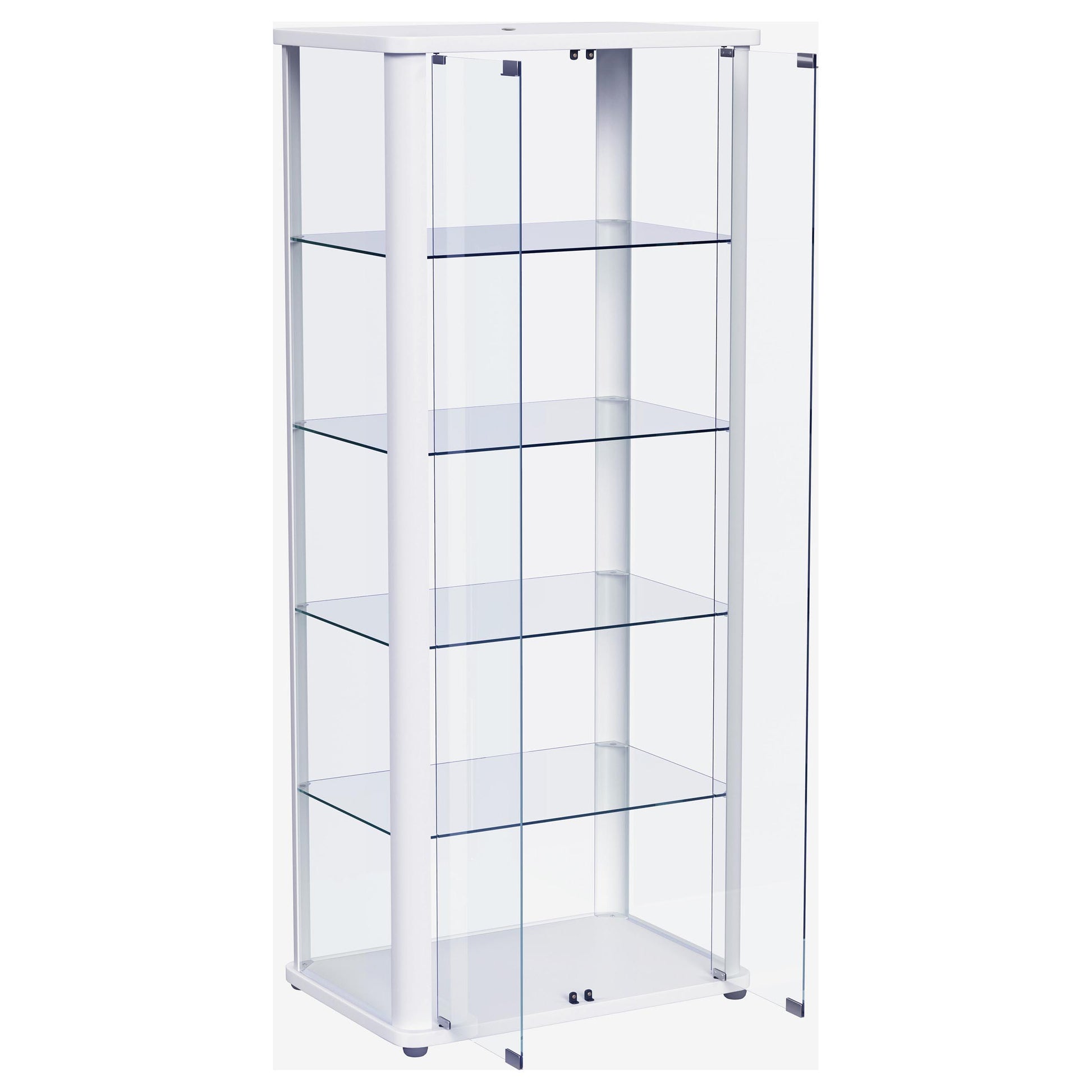 Coaster Furniture Aero 950399 5-shelf Display Curio Cabinet with LED Lighting - White IMAGE 5