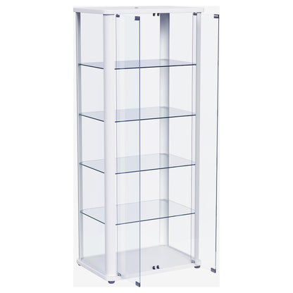 Coaster Furniture Aero 950399 5-shelf Display Curio Cabinet with LED Lighting - White IMAGE 5