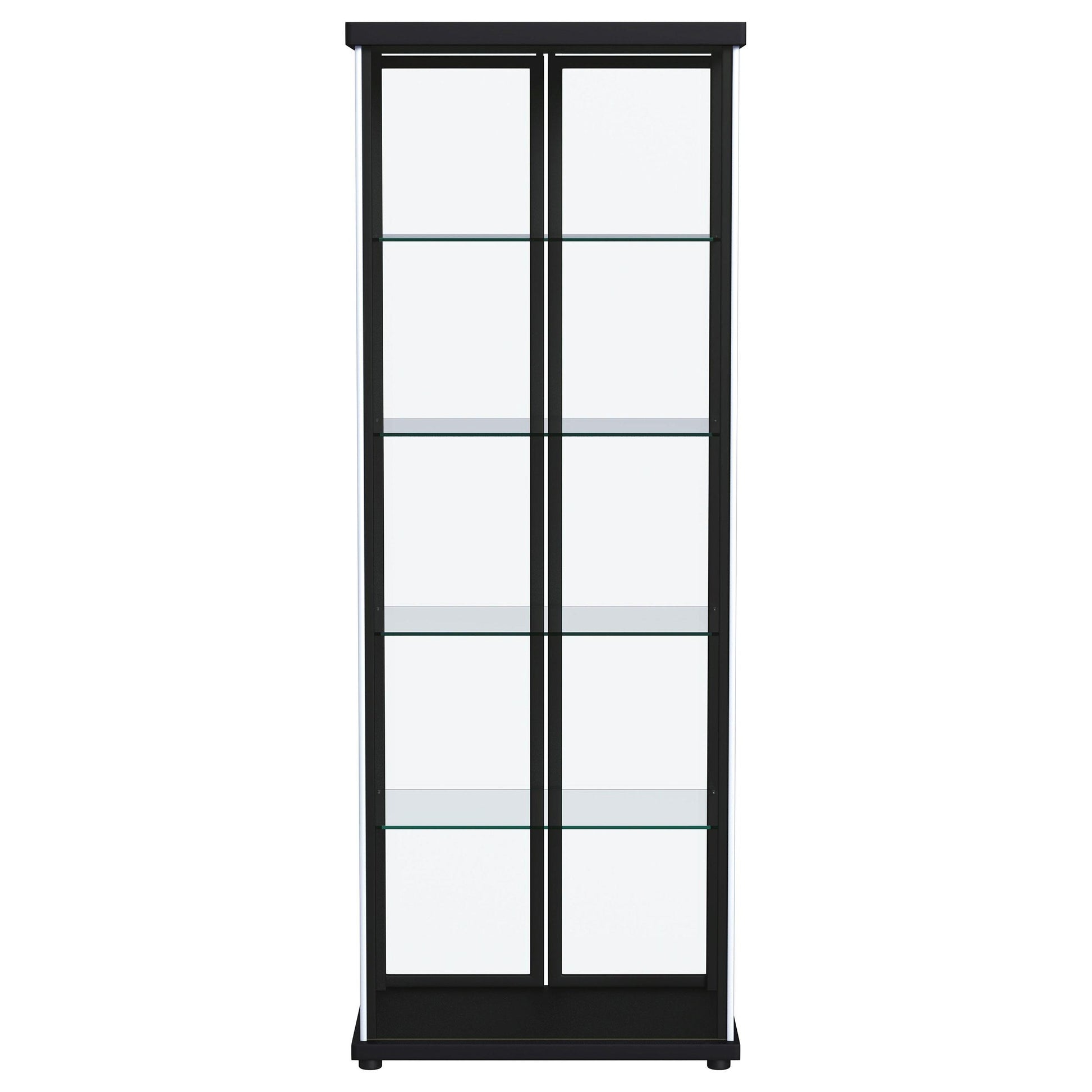 Coaster Furniture Aero 950400 4-shelf Display Curio Cabinet with LED Lighting - Black IMAGE 10