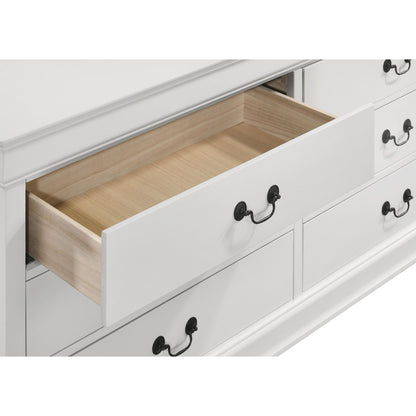  Coaster Furniture Louis Philippe 202443M 6-Drawer Dresser and Mirror - White IMAGE 11