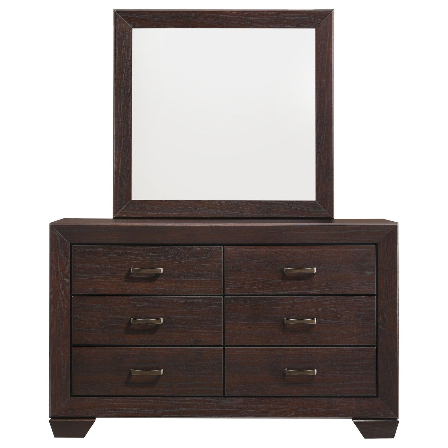 Coaster Furniture Kauffman 204393M 6-Drawer Dresser with Mirror - Dark Cocoa IMAGE 3