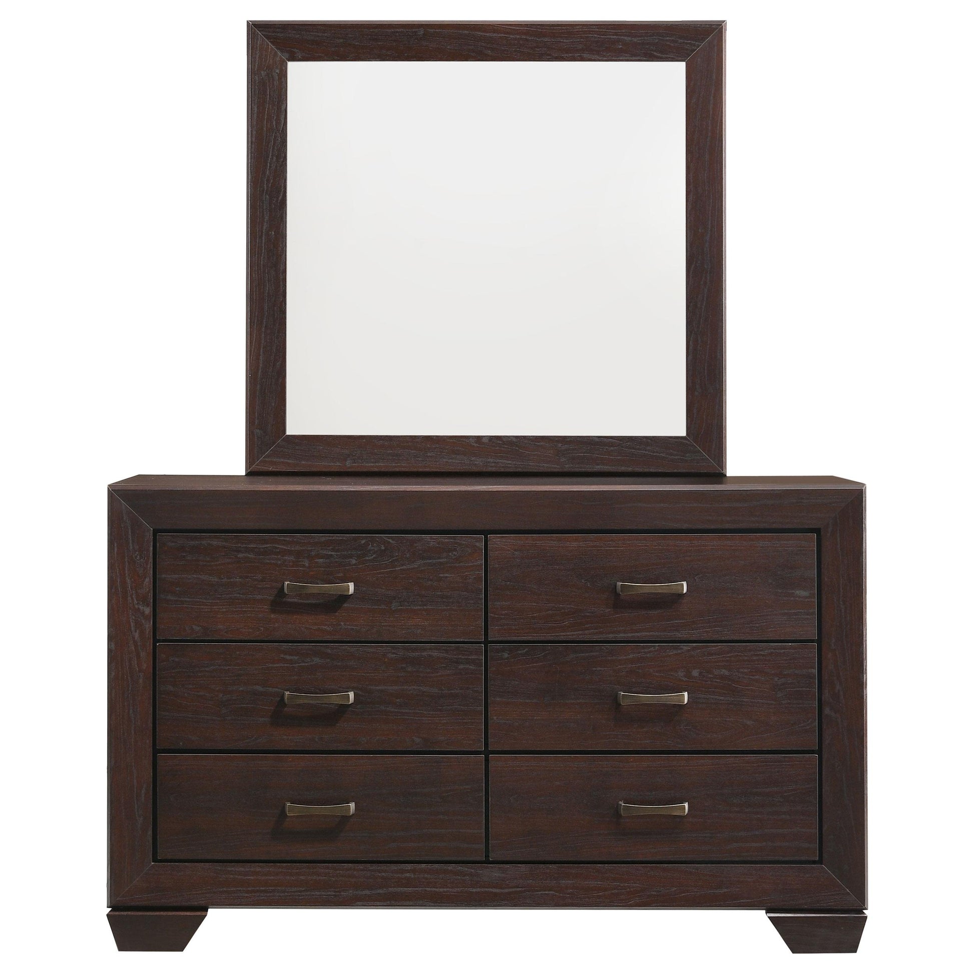Coaster Furniture Kauffman 204393M 6-Drawer Dresser with Mirror - Dark Cocoa IMAGE 3