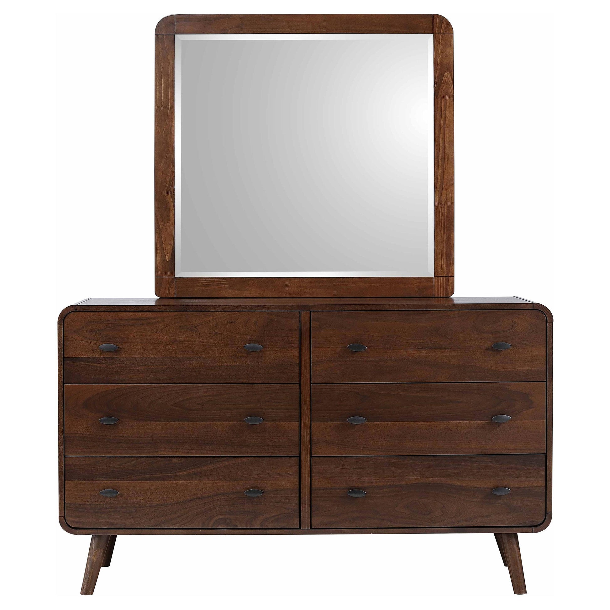 Coaster Furniture Robyn 205133M 6-Drawer Dresser with Mirror - Dark Walnut IMAGE 3