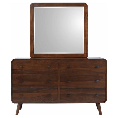 Coaster Furniture Robyn 205133M 6-Drawer Dresser with Mirror - Dark Walnut IMAGE 3