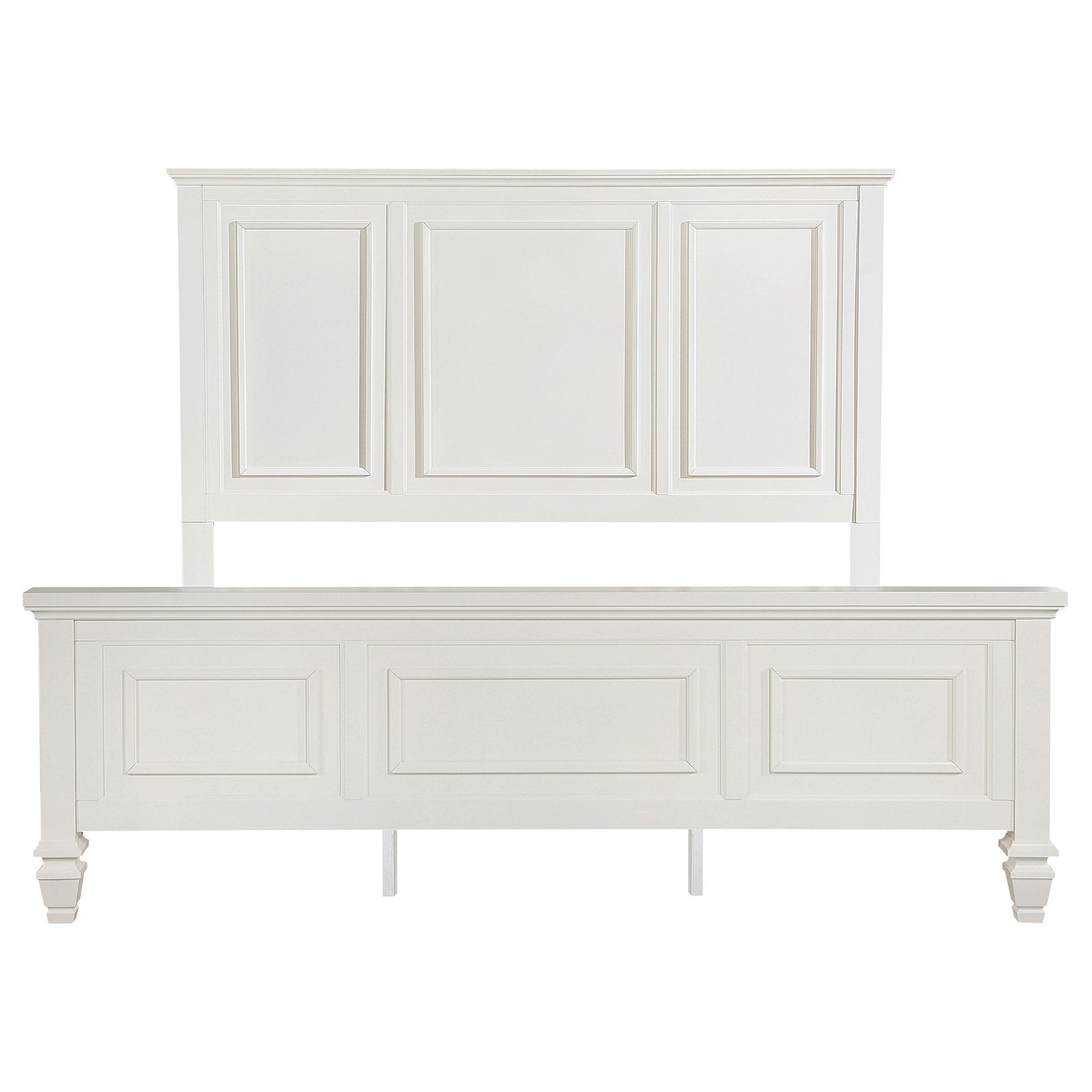 Sandy Beach 63-inch Eastern King Wood Panel Bed Cream White Sandy Beach 63-inch Eastern King Wood Panel Bed Cream White