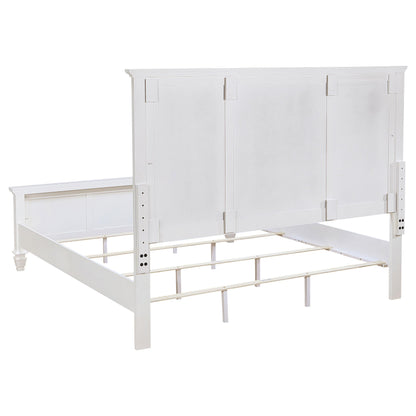 Coaster Furniture Sandy Beach 201301KEN 63-inch Eastern King Wood Panel Bed - Cream White IMAGE 5