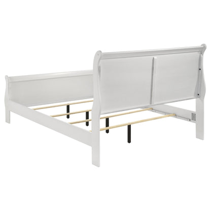  Coaster Furniture Louis Philippe 202441F 47-inch Full Sleigh Panel Bed - White IMAGE 4