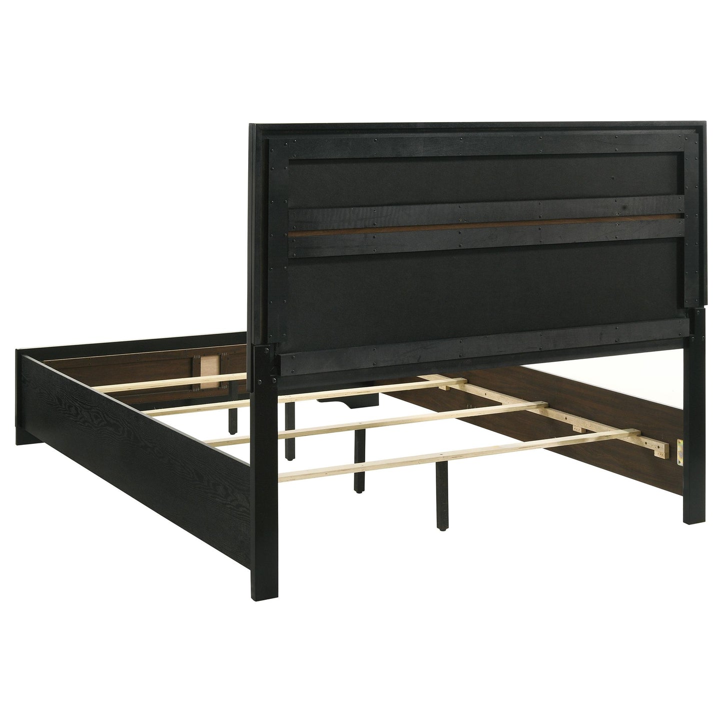  Coaster Furniture Miranda 206360Q 54-inch Upholstered Queen Panel Bed - Black IMAGE 4