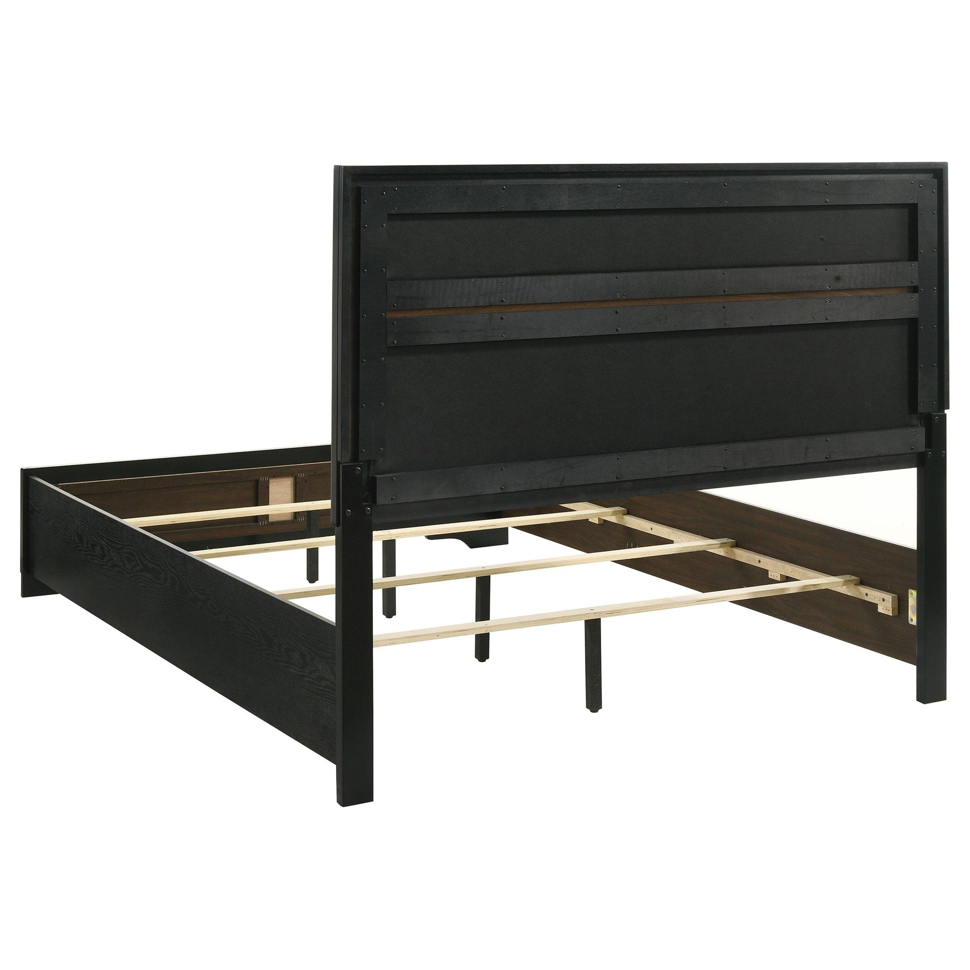  Coaster Furniture Miranda 206360Q 54-inch Upholstered Queen Panel Bed - Black IMAGE 4
