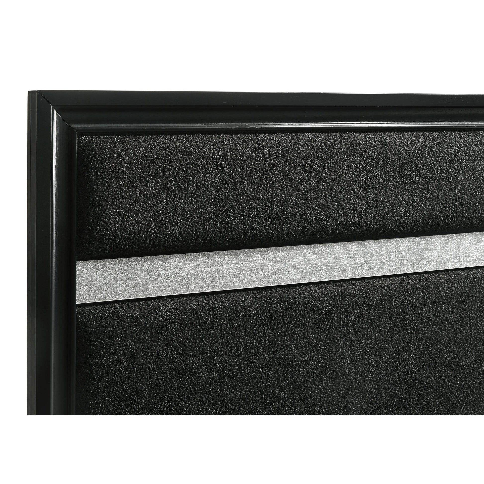 Coaster Furniture Miranda 206360T 54-inch Upholstered Twin Panel Bed - Black IMAGE 6