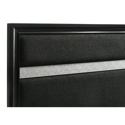 Coaster Furniture Miranda 206360T 54-inch Upholstered Twin Panel Bed - Black IMAGE 6