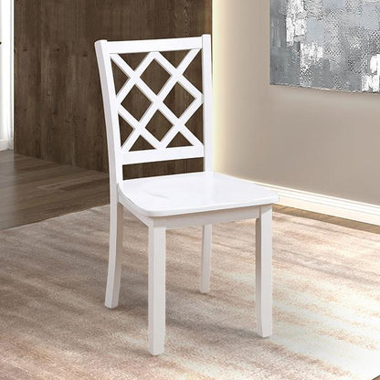 Furniture of America Yamhill FM3424WH-T-5PK 5 pc Dining Table Set IMAGE 3