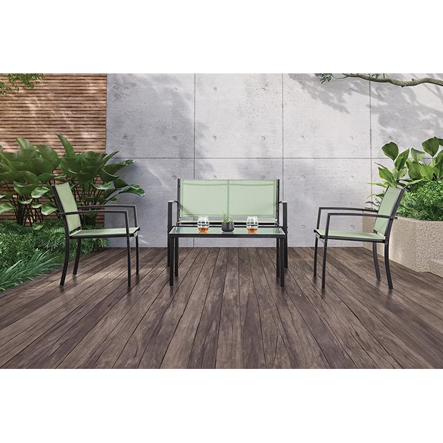  Furniture of America Ibiza LA-A017GR-4PK 4 pc Sling Set K/D IMAGE 2
