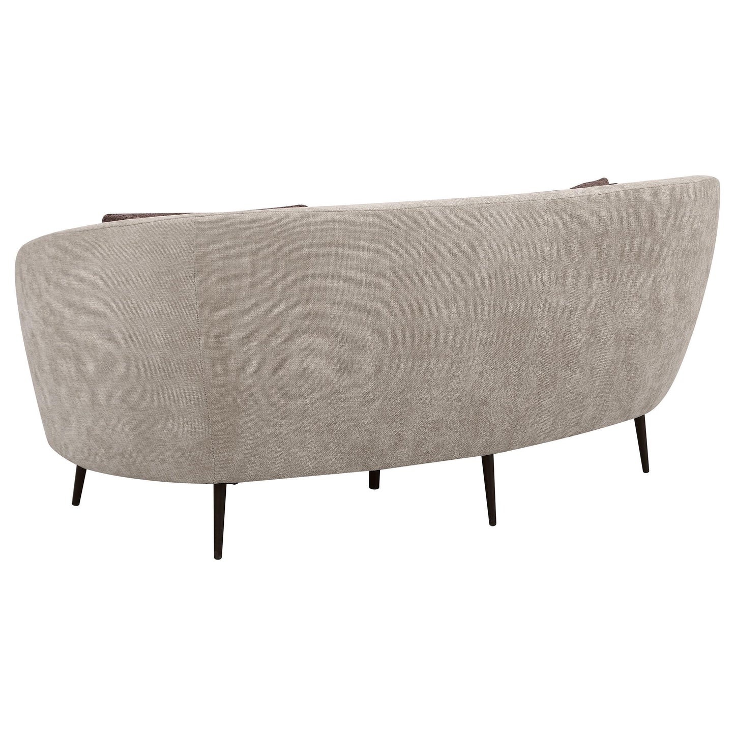 Coaster Furniture Ellorie 504838 Upholstered Channel Back Curved Loveseat - Beige IMAGE 5