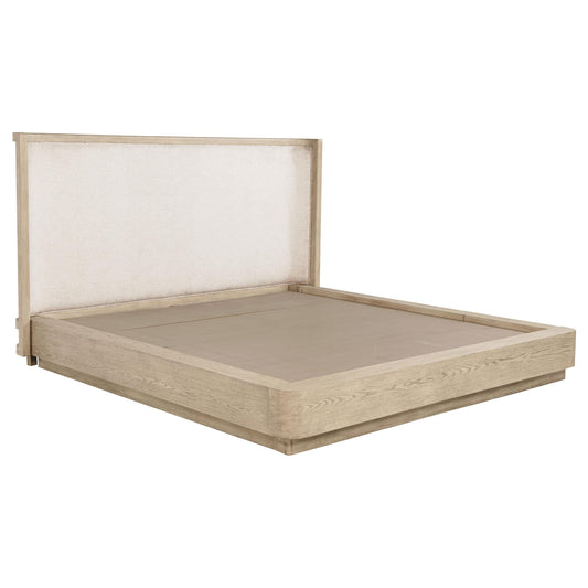  Coaster Furniture Kailani 225041KE 49-inch Eastern King Wingback Bed - Beige Oak IMAGE 1