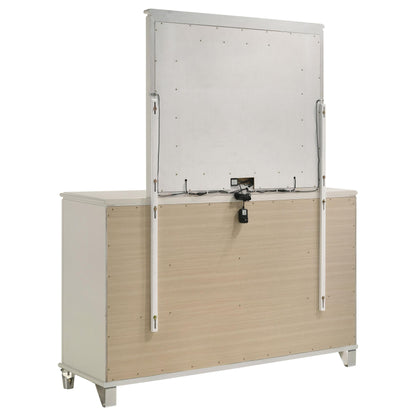 Coaster Furniture Olivia 224953M 6-Drawer Dresser and LED Mirror - Pearl White IMAGE 5