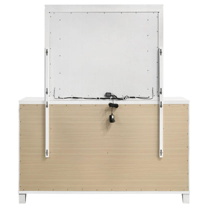 Coaster Furniture Marmore 224963M 9-Drawer Dresser and LED Mirror - White IMAGE 6