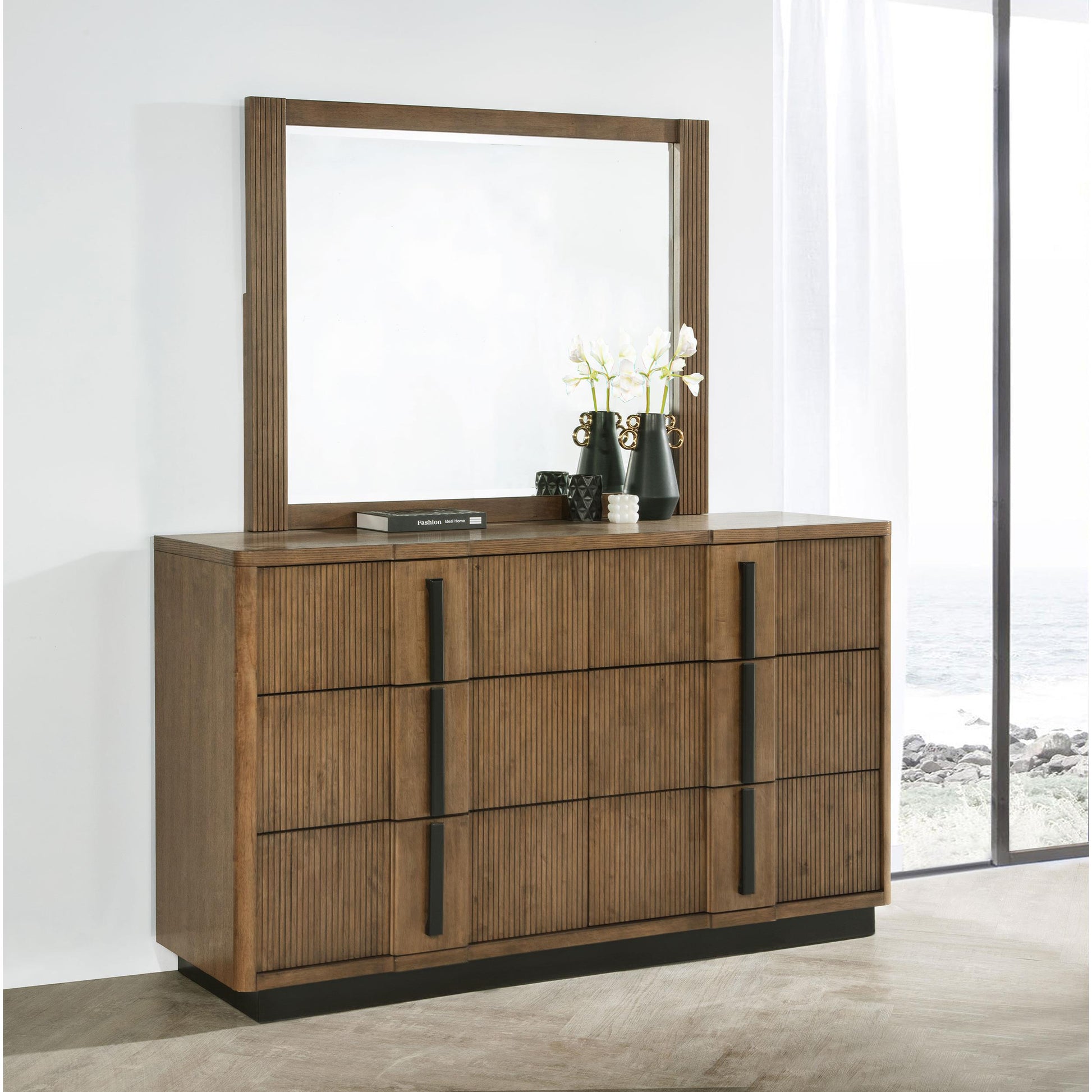 Coaster Furniture Terrace 224903M 6-Drawer Dresser and Mirror - Ash Brown IMAGE 9
