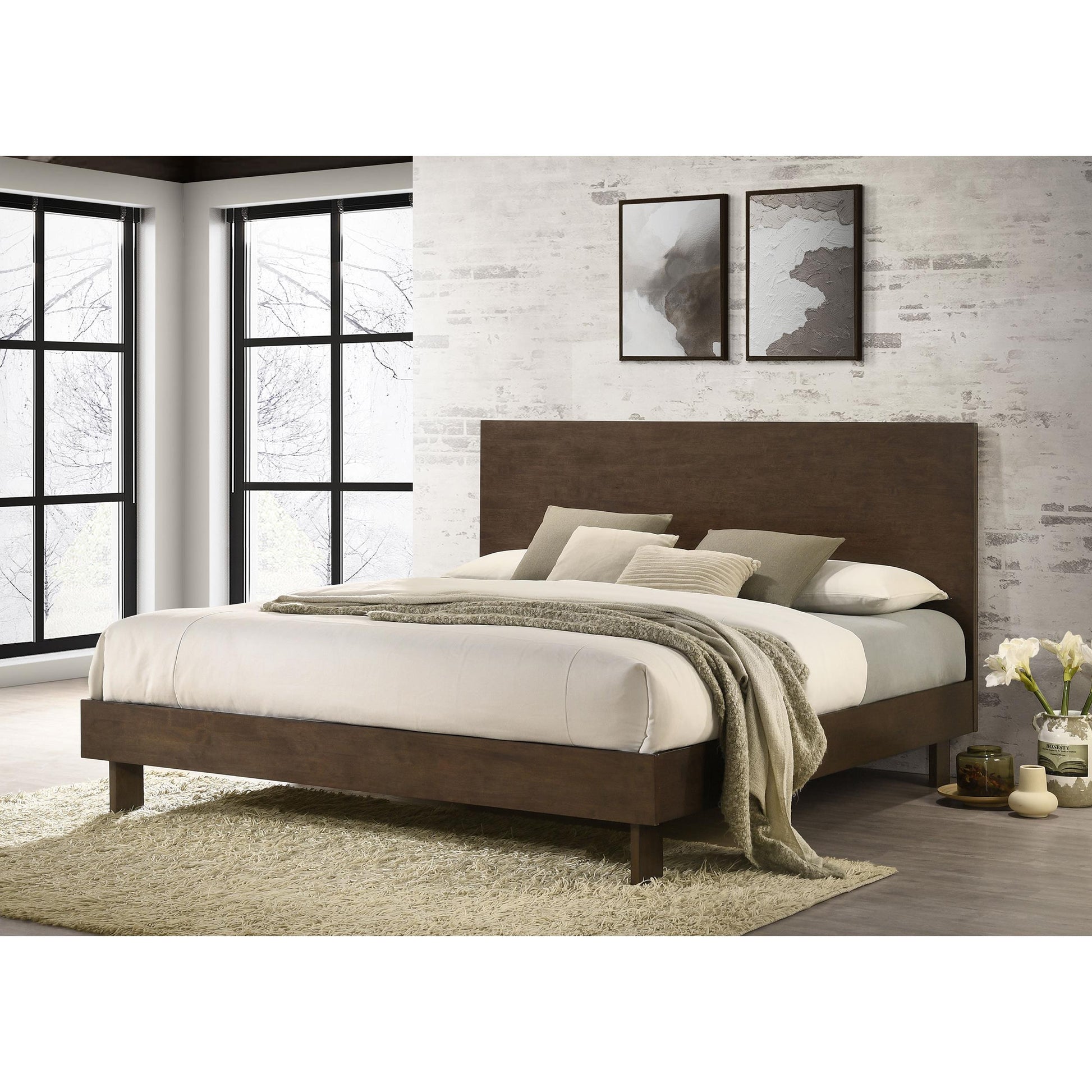 Coaster Furniture Glenwood 225011KE 48-inch Eastern King Platform Panel Bed - Warm Brown IMAGE 6