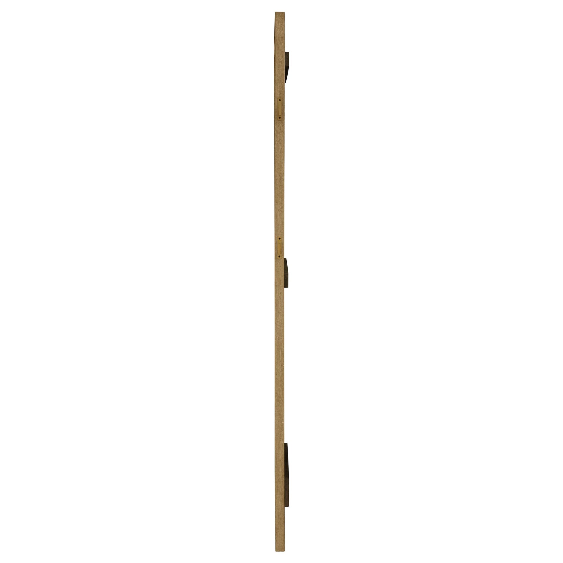 Coaster Furniture Arini 224309 Cane Weave Full Length Standing Floor Mirror - Sand Wash IMAGE 4