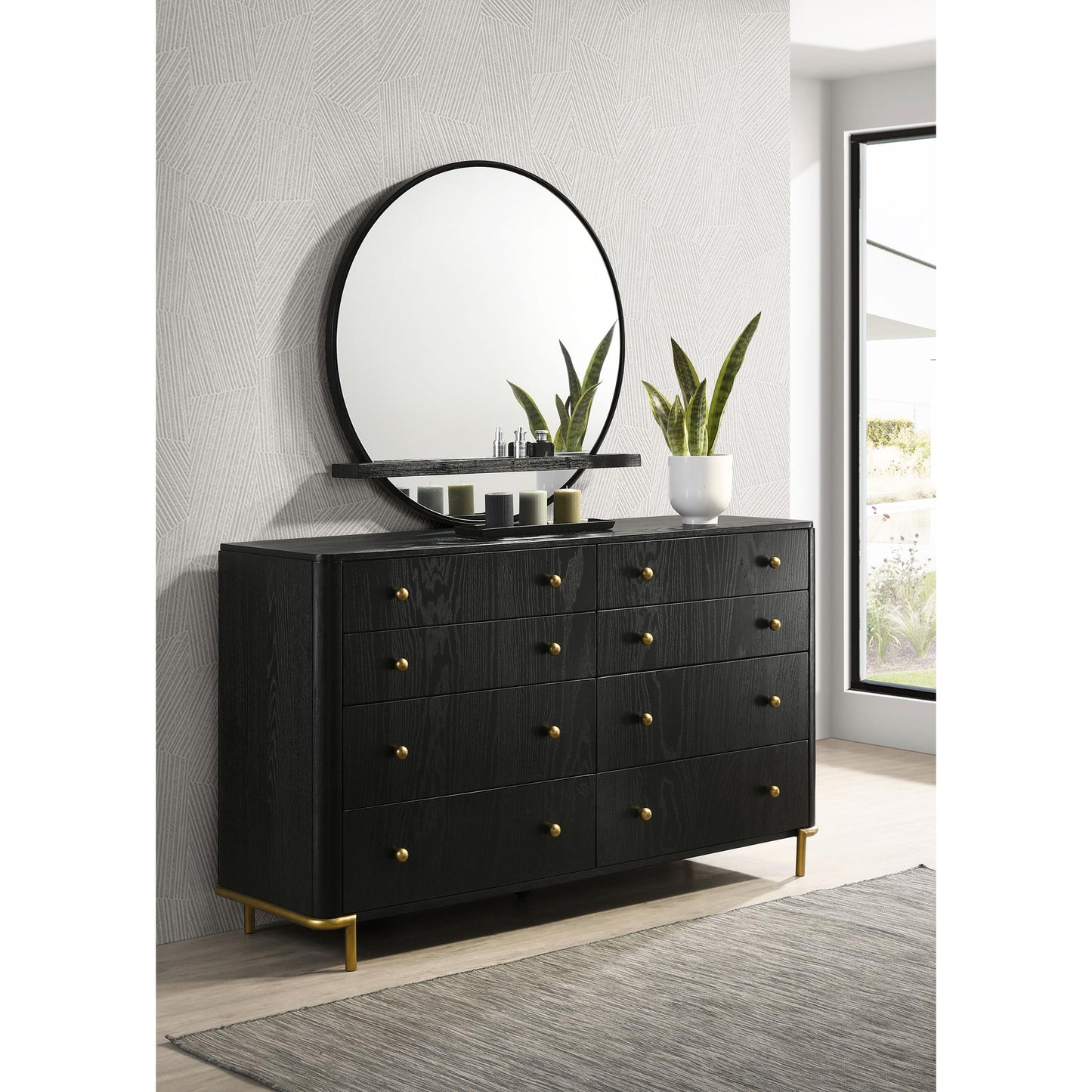  Coaster Furniture Arini 224333M 8-Drawer Dresser with Mirror - Black IMAGE 9
