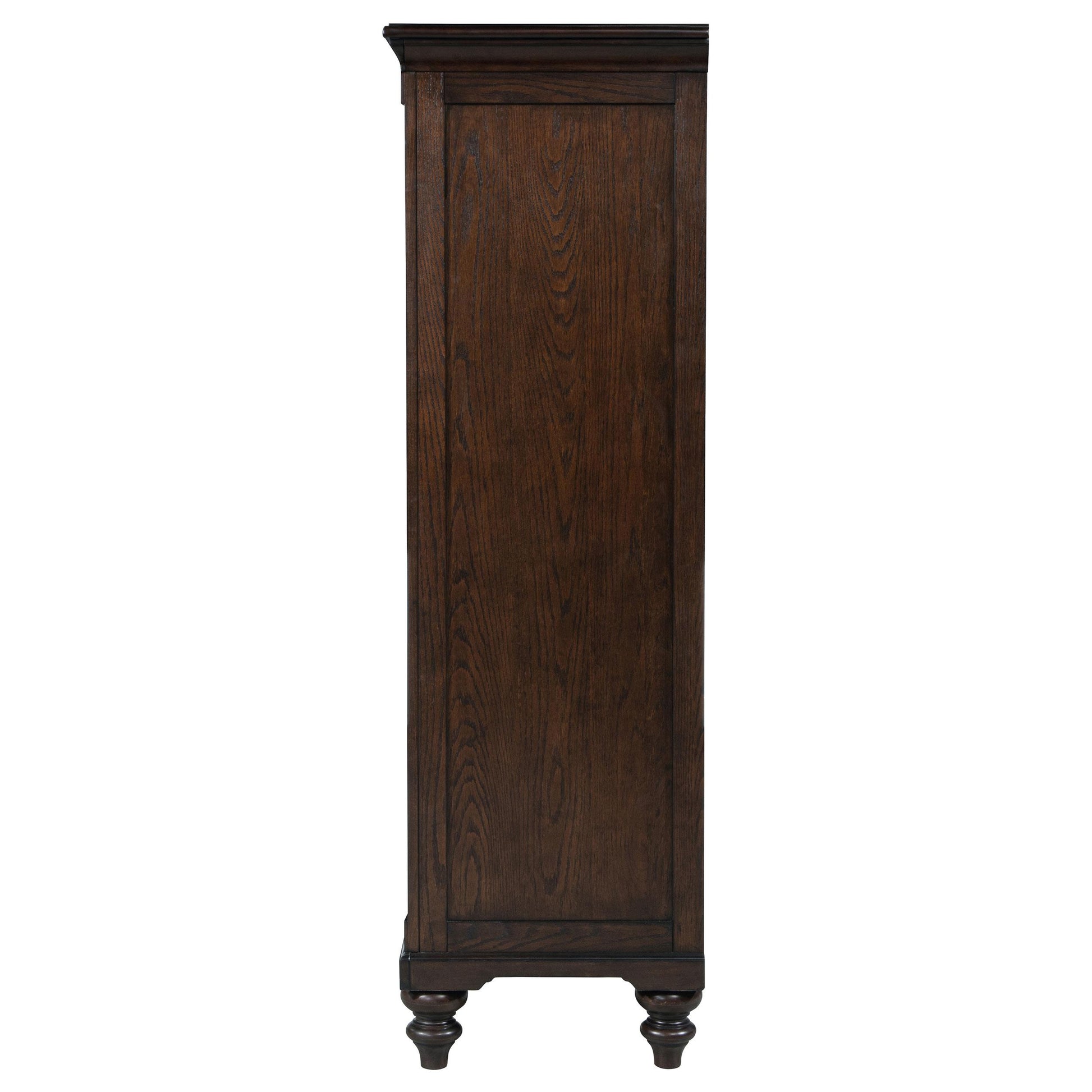 Coaster Furniture Andover 223637 6-Drawer Tempered Glass Door Chest - Dark Oak IMAGE 2
