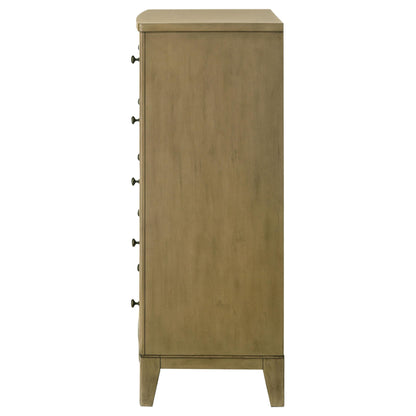 Coaster Furniture Granada 224925 5-Drawer Bedroom Chest of Drawers - Natural Pine IMAGE 4