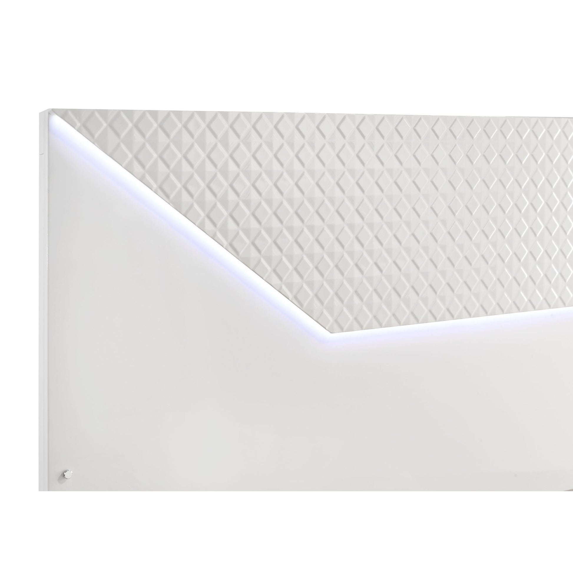 Coaster Furniture Ives 224941KE Eastern King Panel Bed LED Headboard - White High Gloss IMAGE 6