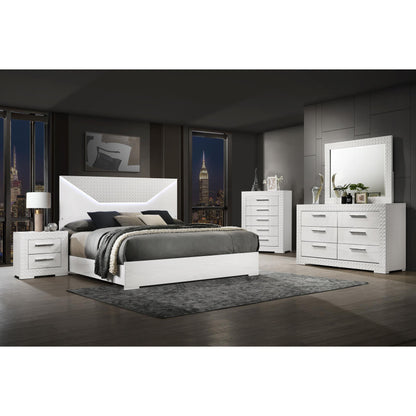 Coaster Furniture Ives 224943M 6-Drawer Dresser and Mirror - White High Gloss IMAGE 10