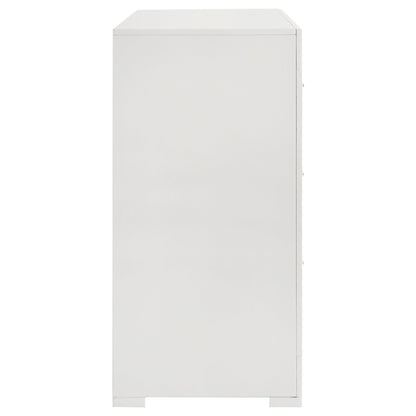 Coaster Furniture Ives 224943 6-Drawer Dresser Cabinet - White High Gloss IMAGE 8
