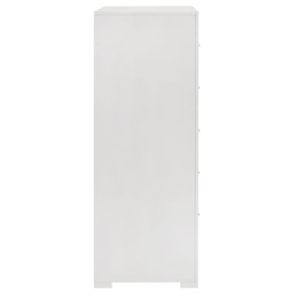 Coaster Furniture Ives 224945 5-Drawer Bedroom Chest of Drawers - White High Gloss IMAGE 8